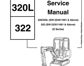 Manuale di assistenza per escavatori Bobcat 320 320L 322