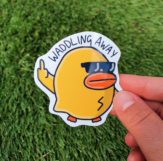 Duck Middle Finger' Sticker