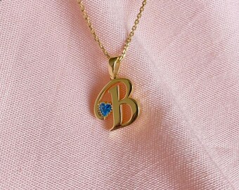 Mothers Day Letter Necklace Gift, Initial Birthstone Necklace For Grandma, Dainty Jewelry For Women, Personalized Necklace Gift For Present