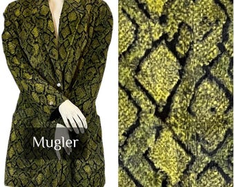 Mugler velvet coat with python print, size 42