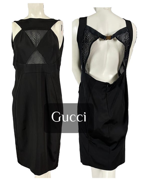 Gucci backless mesh dress, size 44: shipping to USA OK Gucci backless mesh dress, size 44: shipping to USA OK