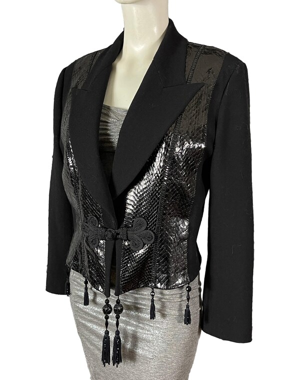 Christian Dior luxury patent python blazer size 40 - image 5