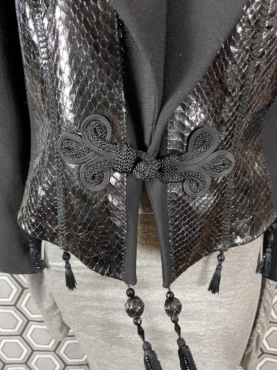 Christian Dior luxury patent python blazer size 40 - image 8