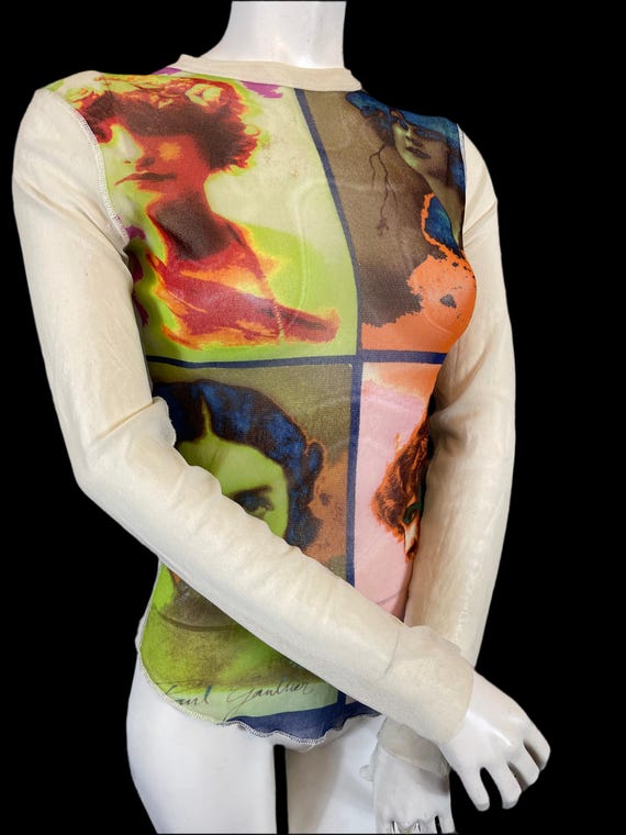 Vintage 2002 Jean Paul Gaultier Pop Art Mesh Top, Size 38 - Etsy