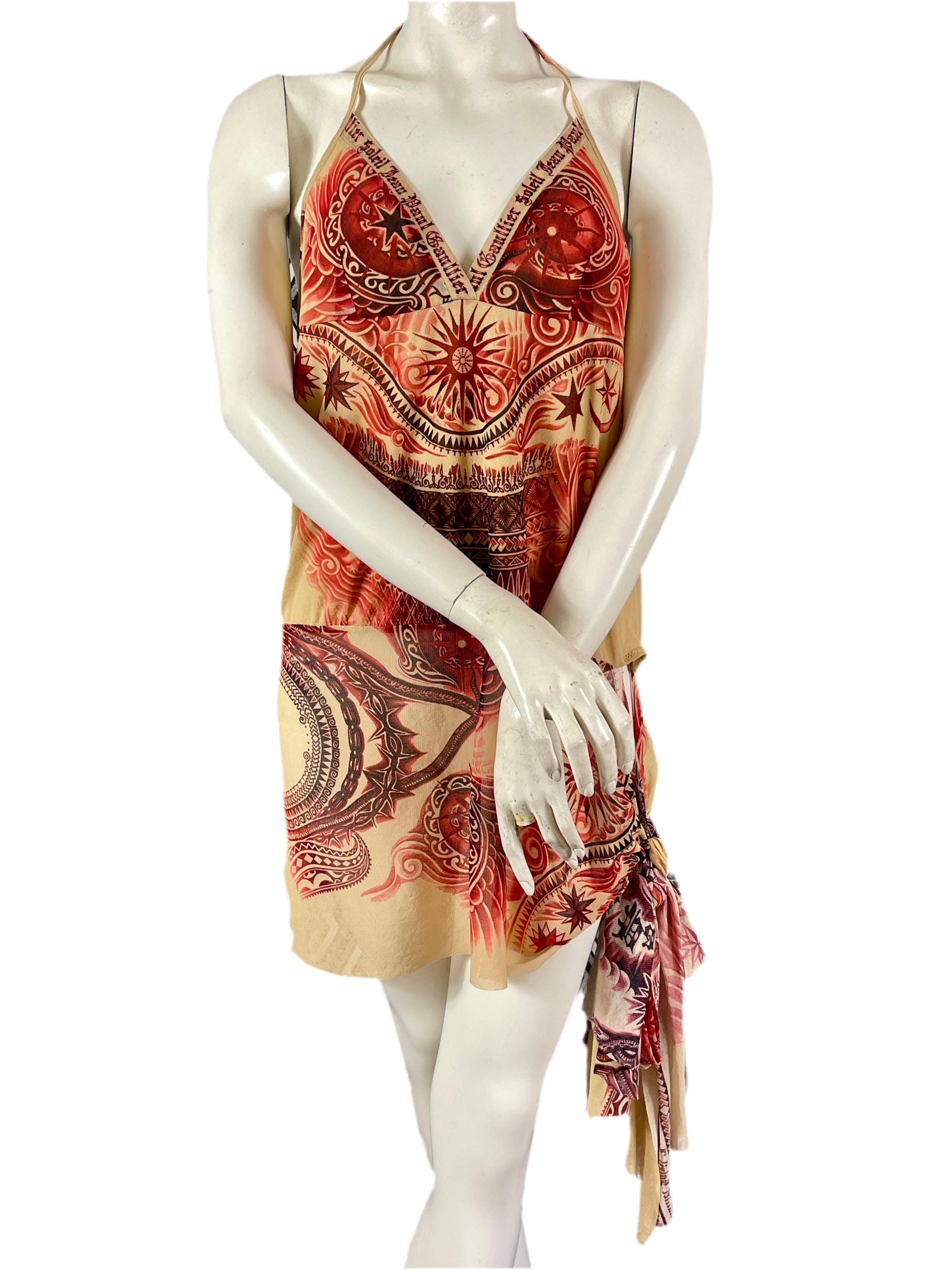 Semi-transparent Mesh Mini-dress, 2009 Jean Paul Gaultier, Size 42 - Etsy