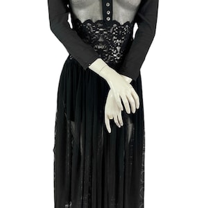 Jean Paul Gaultier Vintage transparentes Kleid 1988 Größe 36