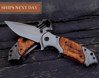 GIFT FOR ANNIVERSARY - Personalized Knife - Gift For Husband -  Pocket Knife - Wedding Knife - Custom Knife -Engraved Knife - Boyfriend Gift
