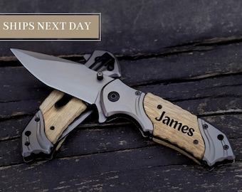 ANNIVERSARY GIFT - Personalized Knife - Gift For Husband - Pocket Knife - Wedding Knife - Custom Knife - Utility Knife - Gift For Him
