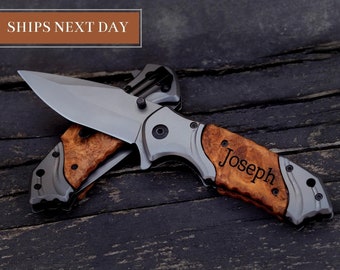 HUNTING KNIFE - Personalized knife - Groomsmen Gift - Pocket Knife - Boyfriend Gift - Husband Gift - Engraved Knife - knife for husband