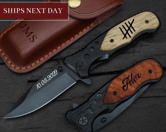 ENGRAVED POCKET KNIFE - Personalized Knife - Anniversary Gift - Knife Engraving - Wedding Knife - Custom Knife - Gift For Husband, Dad, Him,