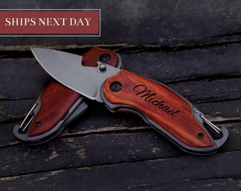 PERSONALIZED KNIFE - Knife Engraving - Custom Knife Engraving - Seel Mate For Men - Camping Knife - Wedding Knife - Hunting Knife - Knife