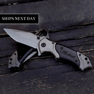 GROOMSMEN GIFT - Engraved Knife - Hunting Knife - Custom Knife - Pocket Knife - knife for husband - Husband Gift - Personalized Knife