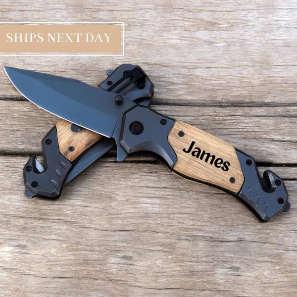 HUNTING KNIFE - Pocket knife - Custom Camp Knife - Military Knife For Him - Boyfriend Birthday Gift - 1 Year Anniversary Gift For Boyfriend