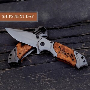 HUNTING KNIFE - Personalized knife - Groomsmen Gift - Pocket Knife - Boyfriend Gift - Husband Gift - Engraved Knife - knife for husband