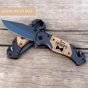 COLTELLO PERSONALIZZATO - Coltello tascabile inciso - Regalo anniversario - Incisione coltello - Coltello da sposa - Coltello personalizzato - Regalo per marito, papà, lui