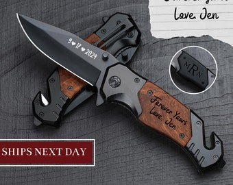 CUSTOM HANDWRITING GESCHENK - Personalisierte Taschenmesser für Männer, Geschenk zum 1. Jahrestag für Ehemann, Geburtstagsgeschenke für Papa, Groomsman Geschenk, Hochzeit