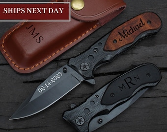 Monogrammed Folding Knife, Personalized Knives, Wedding Favors, Anniversary Gifts, Groomsmen Gift, Father's Day Gift, Boyfriend Gift Knife