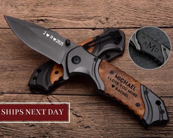 VALENTINES DAY GIFT for boyfriend, Valentines day gifts for Husband, Valentines day gifts for him, Personalized Knife, Gifts for men Grandpa