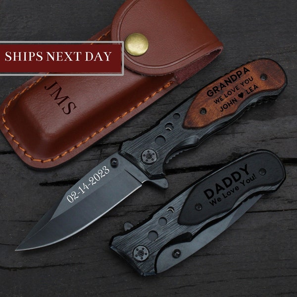 Gifts for Grandpa Pocket Knife I Personalized Grandparent Gift I Grandparents Day I Gift for Grandfather, Grandpa Gift