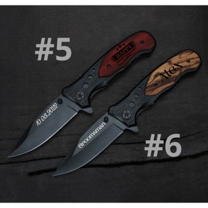 Cuchillo de bolsillo personalizado para padrinos, cuchillos de padrinos, cuchillo de padrino grabado, regalo de padrinos, propuesta de padrinos, cuchillo personalizado imagen 8