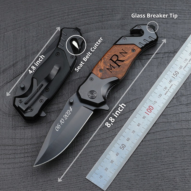 Fathers Day Gift from Daughter Father's Day Gift from Wife Personalized Engraved Pocket Knife Gift First Father's Day Gift from Kids