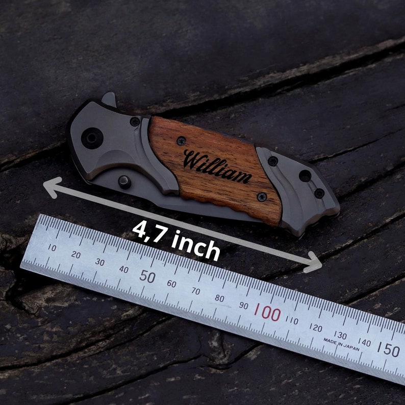 Engraved Hunting Knife, Personalized Pocket Knife Hunting Gifts for Men Gift for Hunter Gift for Him Gift for Boyfriend,Knife,Boyfriend Gift image 3
