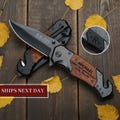 5th anniversary gift for him, Wooden anniversary gift for him, Personalized Knife, wooden anniversary gifts for man, engraved knife for man