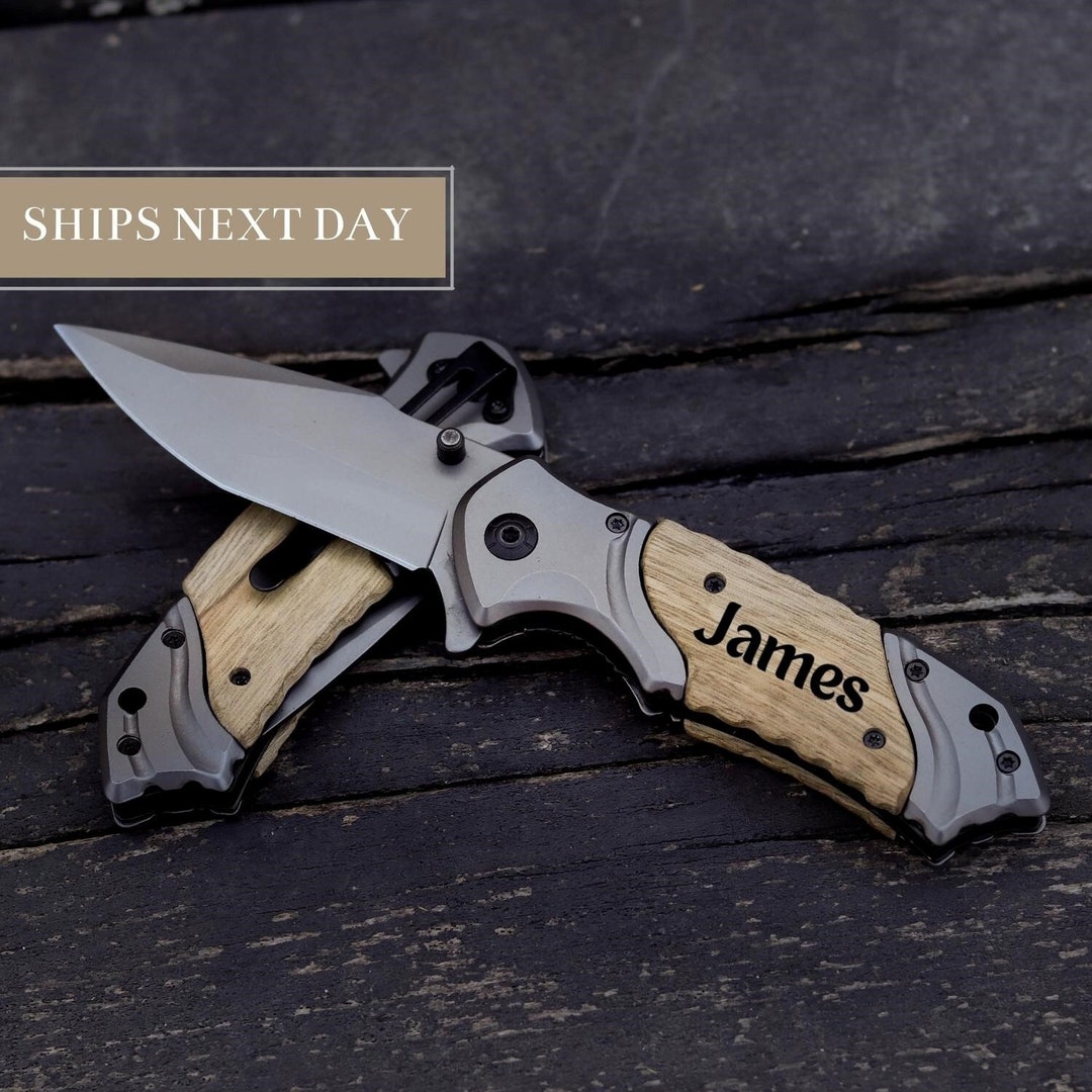 ANNIVERSARY GIFT Personalized Knife Gift for Husband Pocket Knife