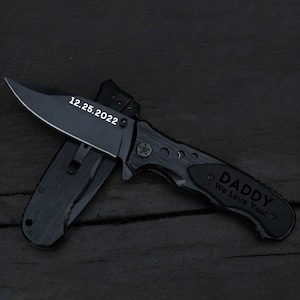 Cuchillo de bolsillo personalizado para padrinos, cuchillos de padrinos, cuchillo de padrino grabado, regalo de padrinos, propuesta de padrinos, cuchillo personalizado imagen 9