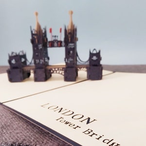Lonndon Tower Bridge, 3D Pop-up card, 3D greeting card, Pop out card, Paper craft, Paper supplies, Party supplies, UK souvenir gift, England