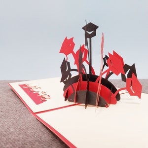 Casquette tranchée, Carte pop-up 3D, Carte de voeux 3D, Carte pop-out, Créations en papier, Fournitures en papier, Articles de fête, Carte de remise de diplôme 3D