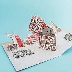 Briquet, Carte pop-up 3D, Carte de voeux 3D, Carte pop-up, Créations en papier, Fournitures en papier, Carte-cadeau, Cadeau pour lui