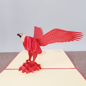 Aigle, Carte pop-up 3D, Carte de voeux 3D, Carte pop-up, Créations en papier, Fournitures en papier, Articles de fête, Faucon