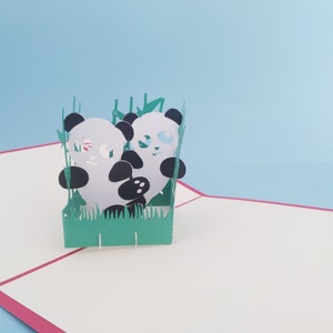 Panda, Carte pop-up 3D, Carte de voeux 3D, Carte pop-up, Créations en papier, Fournitures en papier, Articles de fête, Carte-cadeau, Carte d'amour