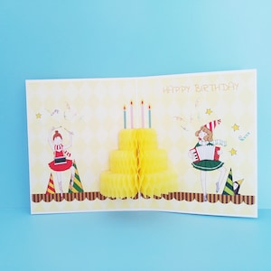 Fête d'anniversaire avec musique, Carte pop-up 3D style nid d'abeille, Carte de voeux 3D, Carte pop-out, Carte-cadeau, Créations en papier, Fournitures en papier, Articles de fête