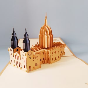 Catedral de São Paulo, Cartão pop-up 3D, Cartão comemorativo 3D, Cartão pop-out, Artesanato em papel, Suprimentos de papel, Artigos para festas, Londres, Inglaterra, Reino Unido, Igreja