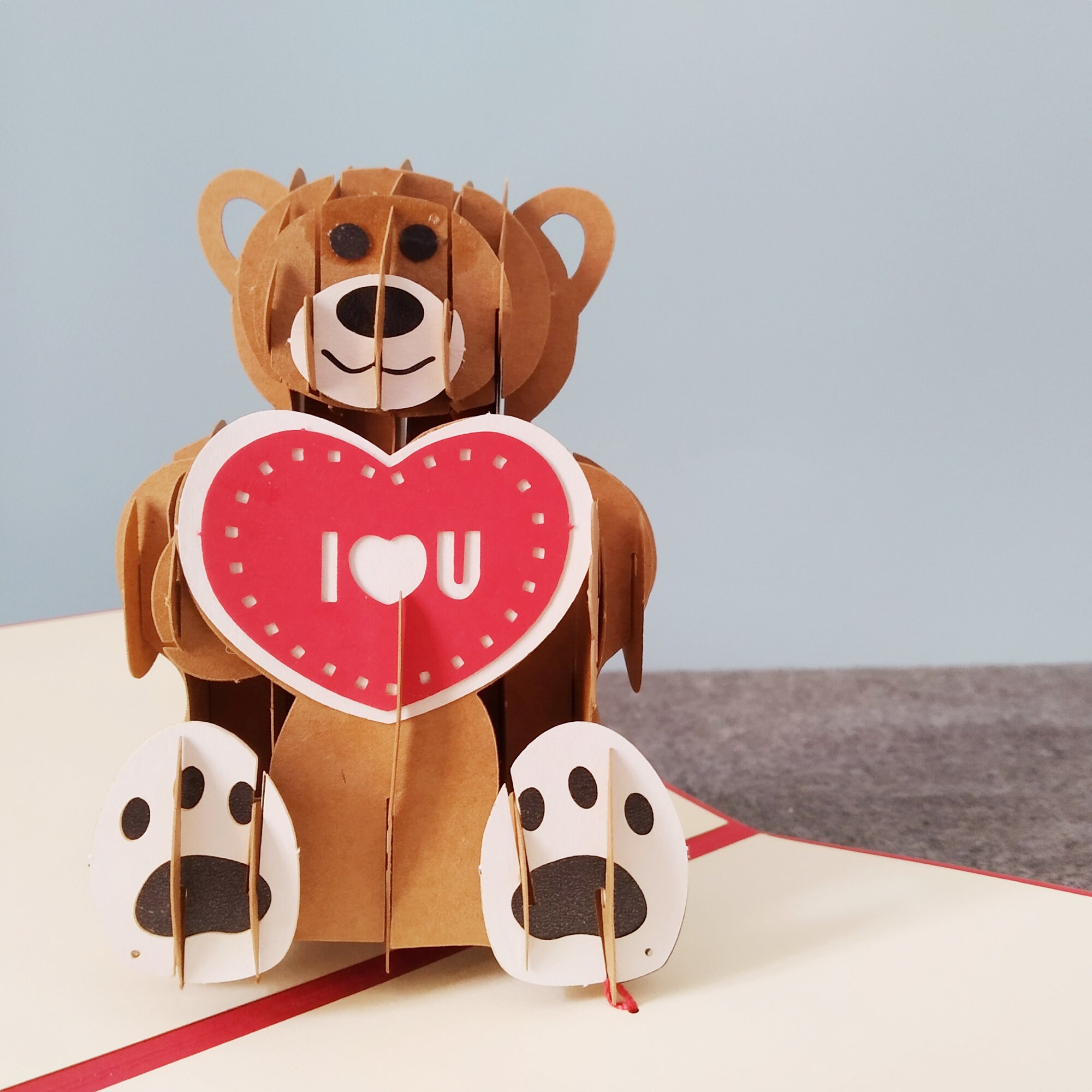 3D-Pop-Up-Karte Mit Teddybär & Cupcake – Für Geburtstag, Valentinstag, Muttertag & Alle Anlässe