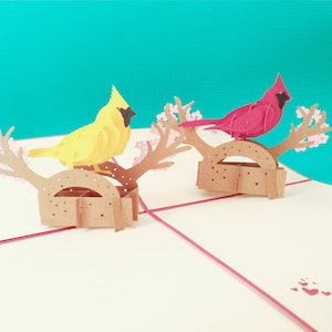 Parrot, Bird, 3D Pop-up card, 3D greeting card, Pop out card, Paper craft, Paper supplies, Party supplies