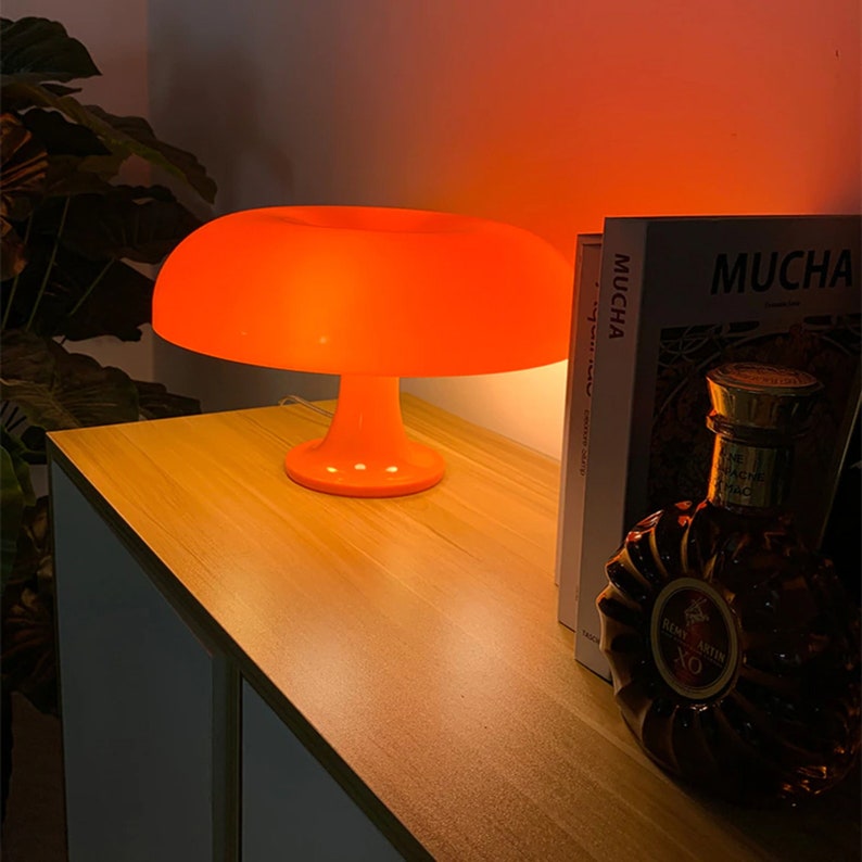 Nesso Mushroom Lamp Midcentury Style Lamp Nordic Orange Etsy UK