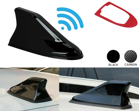 Car Shark Fin Radio Signal Antenna black carbon fiber