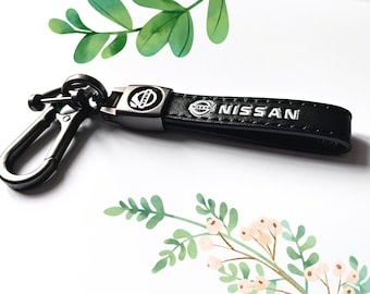 Nissan Luxury leather keyring key chain fob