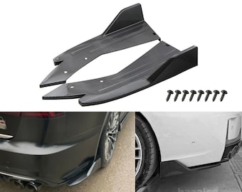 2x Car rear bumper lip diffuser angle protector spoiler splitter canards universal fit