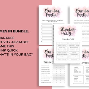 Slumber Party Script 20 Sleepover Party Games, Printable Game Girl Slumber Party, Teen ...