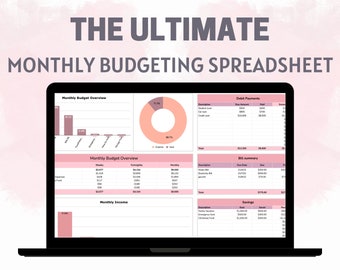 Google Sheet Budget Template, Digital Financial Planner Printable, Personal Saving Budgeting Template, Weekly/Monthly/Yearly Expense Tracker