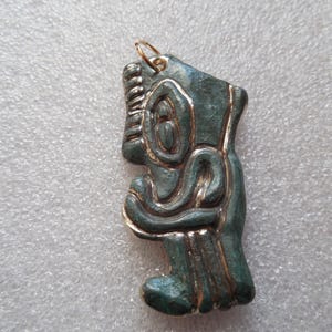Pièce massive en bronze scythe, Bijoux en bronze scythe, Amulette de protection antique, Amulette totémique, Amulette antique scythe, Artefact antique