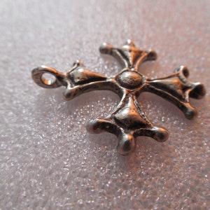 Viking silver cross, Viking jewelry, Ancient protective amulet, Totemic amulet, Antique religious cross, Ancient artifact
