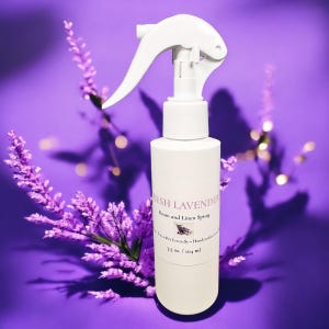 Fresh Lavender Room & Linen Spray – Light Pillow Mist | All-Natural, Relaxing Bedtime Spray | Pet Safe, Non-Toxic Home Fragrance