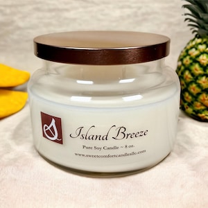 Tropical Vibes Scented Candle | 100% Pure Soy Wax | Coconut & Mango Scented Candle | Fresh Fruity Scent | Long Lasting Fragrance