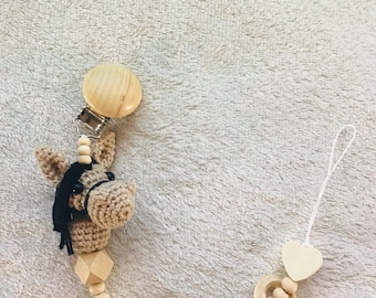 horse pacifier clip/personalized pacifier clip/handmade pacifier clip