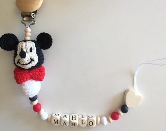 Customizable pacifier clip / Mickey Mouse pacifier clip / Disney pacifier clip